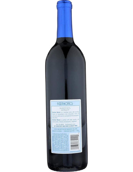 Caja de 12 Vino Tinto Barefoot Merlot 750 ml