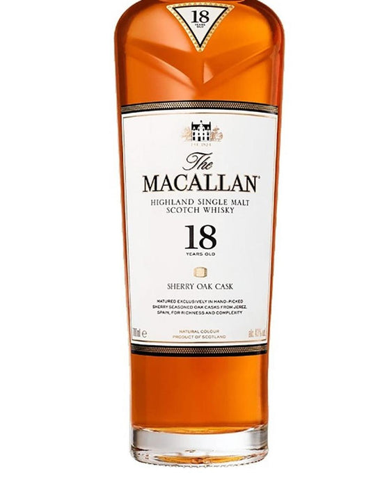 Pack de 12 Whisky The Macallan Single Malt 18 Años Sherry Oak 700 ml